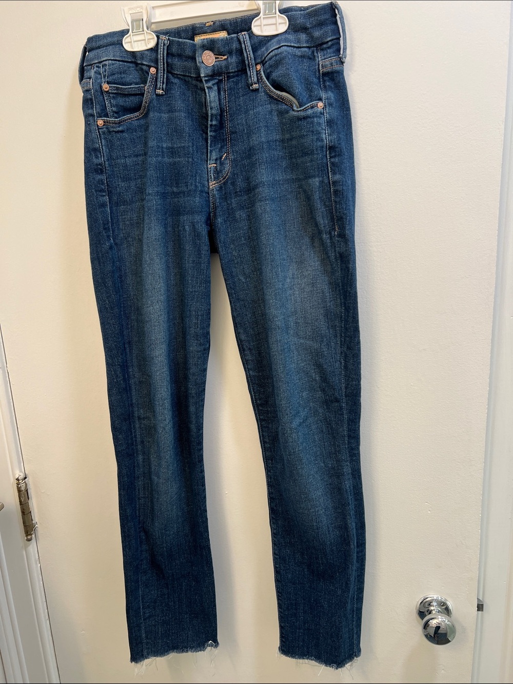 Mother Denim Looker Ankle Fray in girl crush wash  Blue Women's  Jeans sz 25